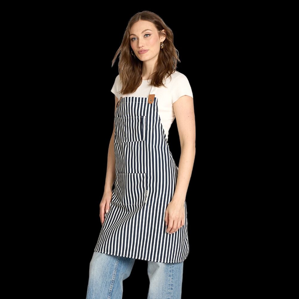 Business & Pleasure Co. Lauren's Navy Stripe Apron